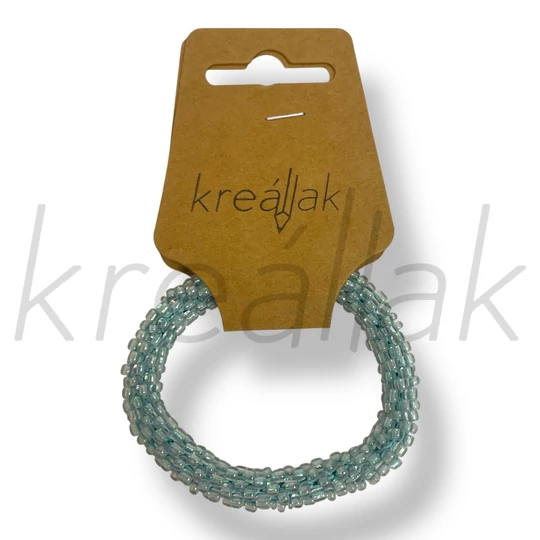 Apró gyöngyös világoskék karkötő