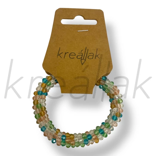 Apró gyöngyös áttetsző karkötő