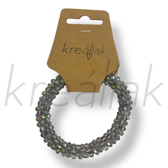 Apró gyöngyös irizáló ezüst karkötő