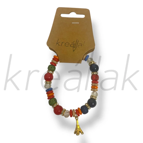 Eiffel torony medál karkötő