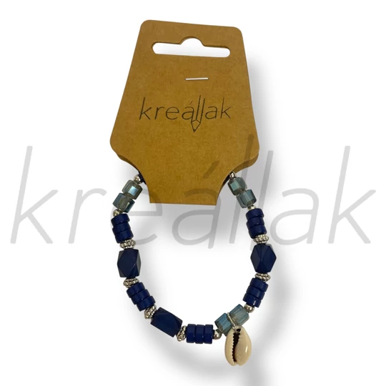 Kék kagylós karkötő