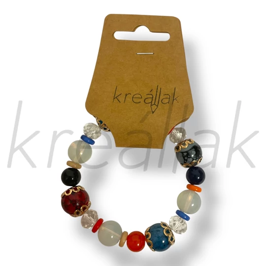 Piros gyöngyös karkötő