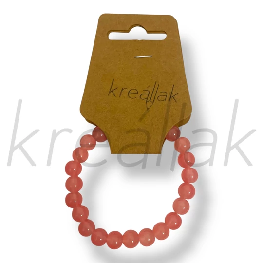 Lazac színű gyöngyös karkötő