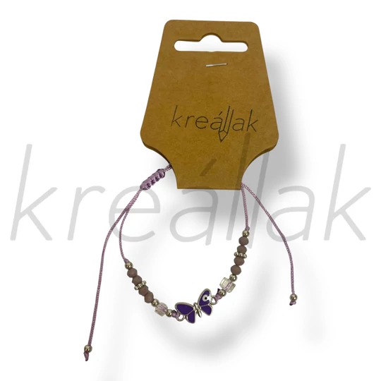 Lila lepke karkötő