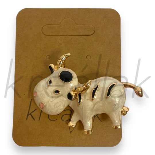 Bross - Fehár bocis kitűző