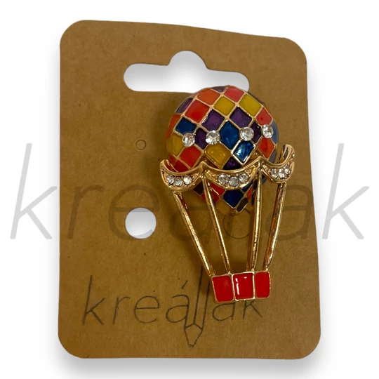 Bross - Színes hőlégballon kitűző