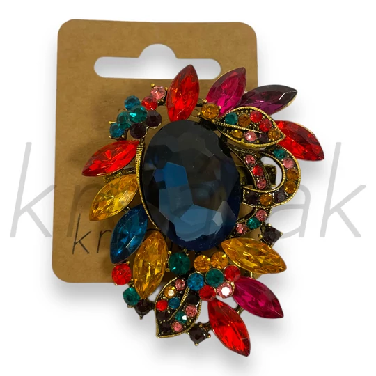 Bross - Színes köves nagy bross