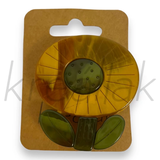 Bross - Mustársárga virág kitűző