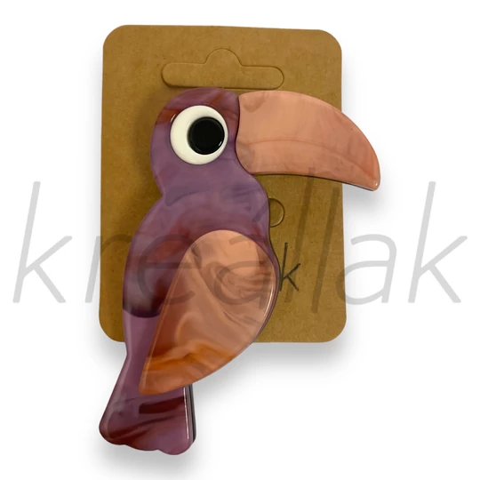 Bross - Mályva papagáj kitűző