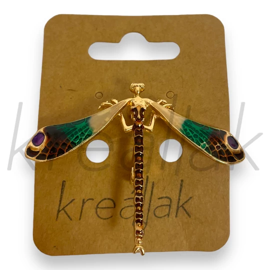 Bross - Arany szitakötő kitűző