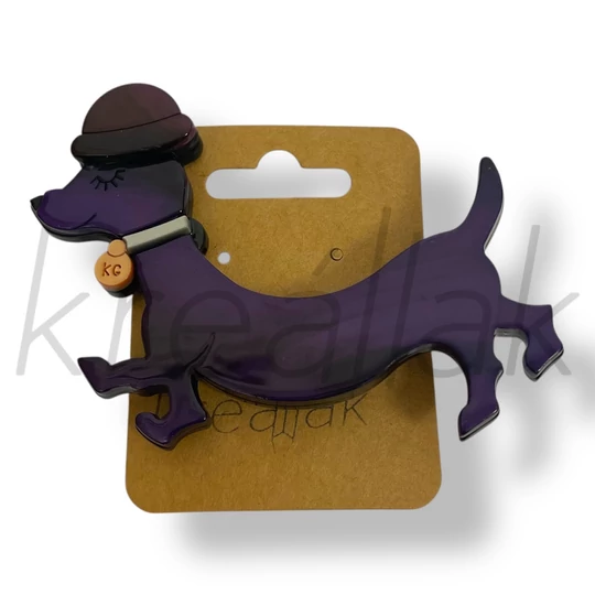 Bross - Piros bagoly kitűző