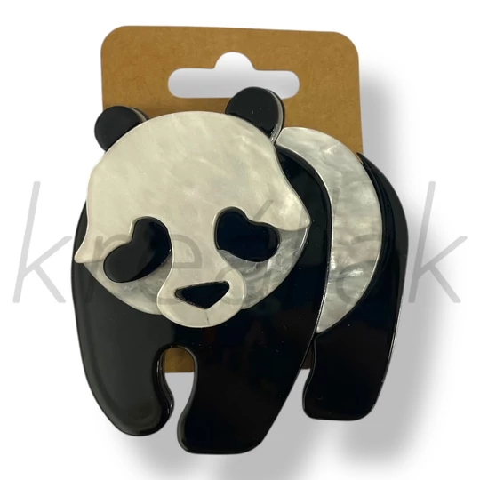 Panda plasztik kitűző