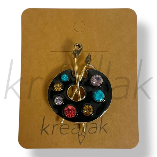 Fekete festőpaletta kitűző