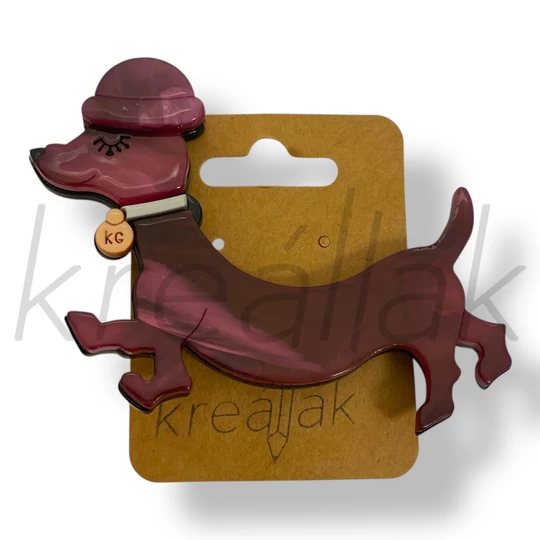 Mályva tacsi kitűző