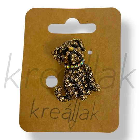 Köves kutya kitűző