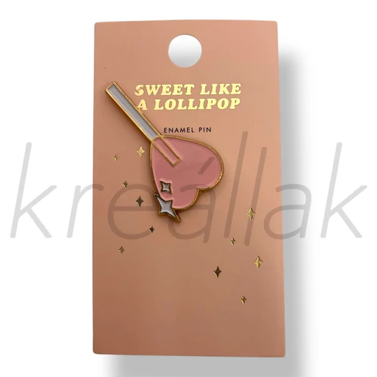 Rózsaszín szív kitűző