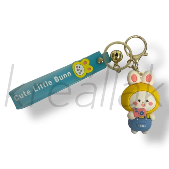 Kék nyuszi kulcstartó
