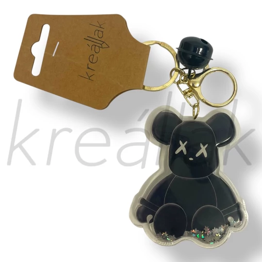 Fekete figura kulcstartó