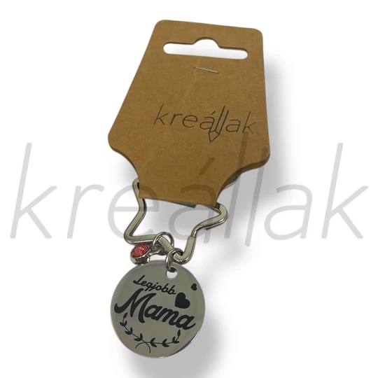 Legjobb mama fém kulcstartó