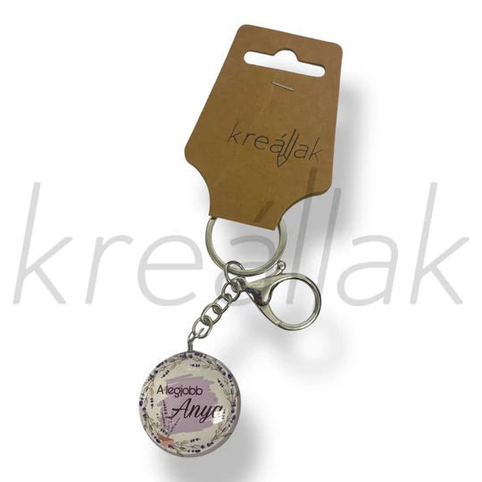 A legjobb anya levendula kulcstartó