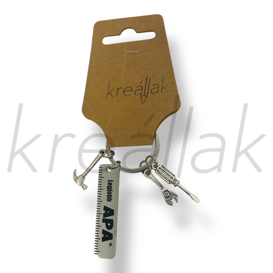 A legjobb apa fém kulcstartó