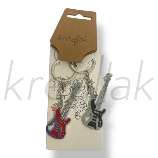 Gitár barátság kulcstartó