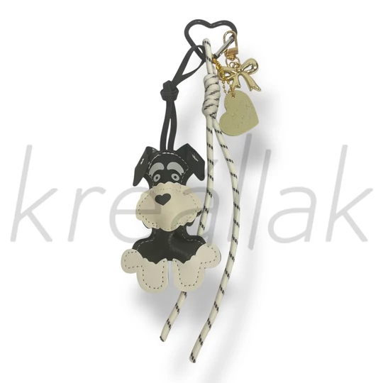 Fekete scnautzer kulcstartó