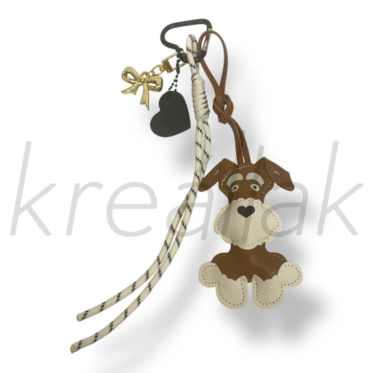 Barna schnautzer kulcstartó