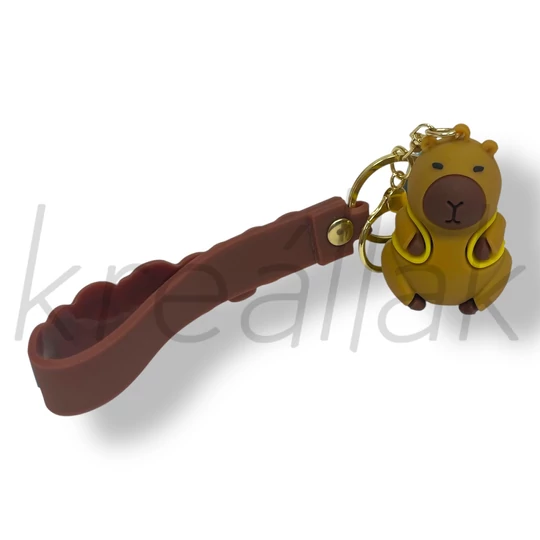 Capibara hátizsákkal kulcstartó