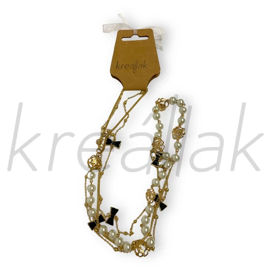 Nyaklánc - Gyöngyös masnis ynaklánc arany