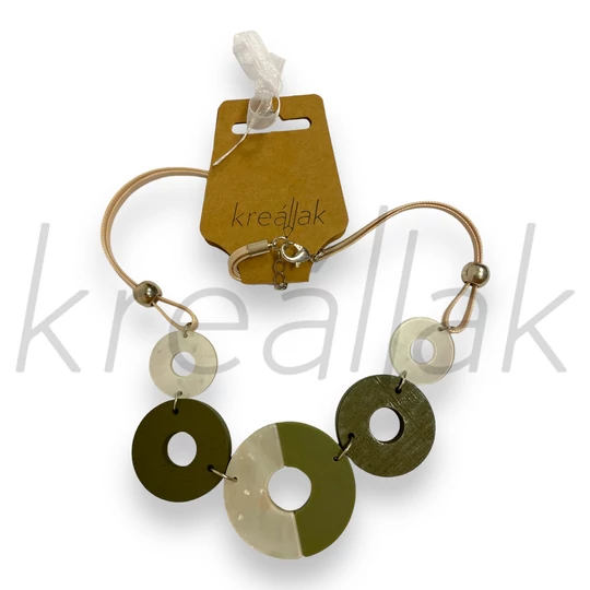 Nyaklánc - Fa-plasztik nyaklánc keki