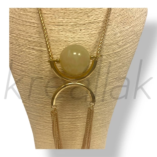 Krém golyó nyaklánc