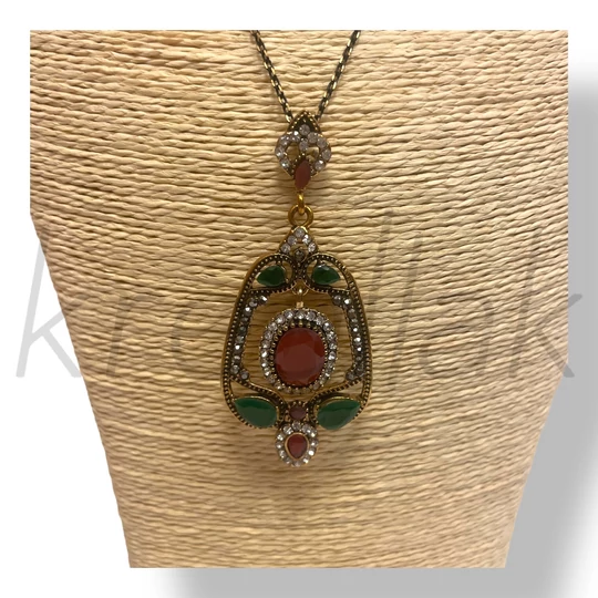 Zöld köves nyaklánc 