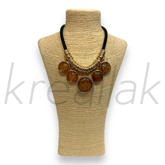 Nyaklánc - Üveglencsés arany nyaklánc