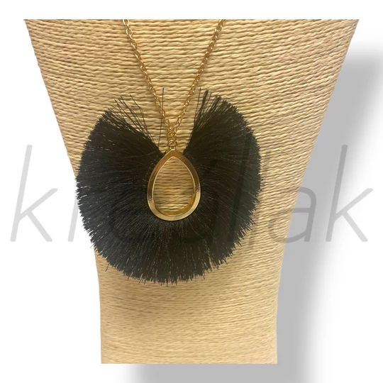 Fekete bojtos nyaklánc