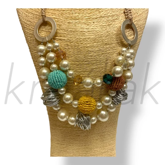 Nagy golyó gyöngy nyaklánc 