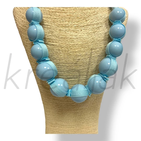 Kék golyó gyöngy nyaklánc