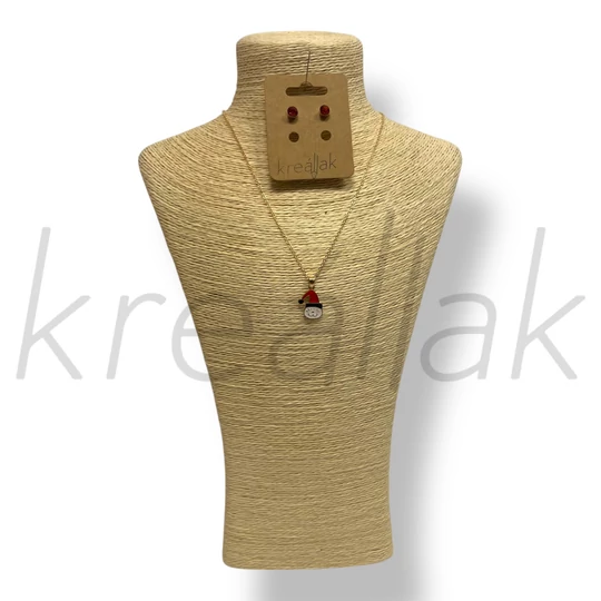 Karácsonyi manócica nyaklánc szett 