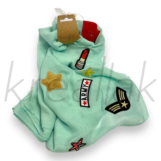 Sálak és Kendők - Rúzsos sál menta