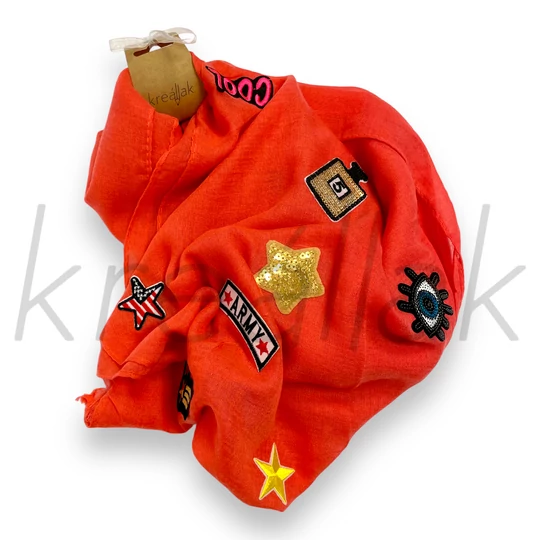 Sálak és Kendők - Rúzsos sál korall