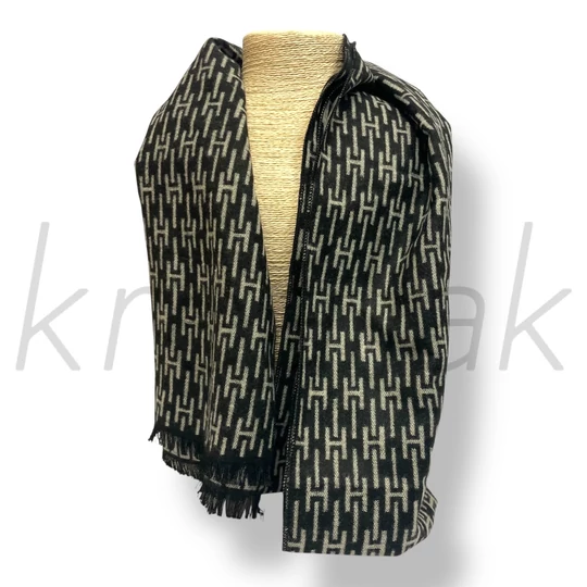 Fekete kétoldalas férfi sál 