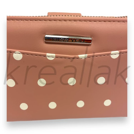 Rózsaszín pöttyös pénztárca