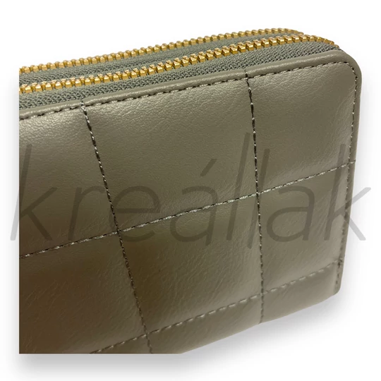 Szürke steppelt pénztárca