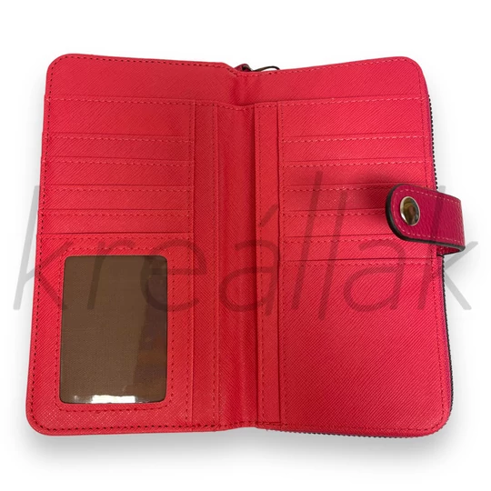 Fuxia mintás pénztárca