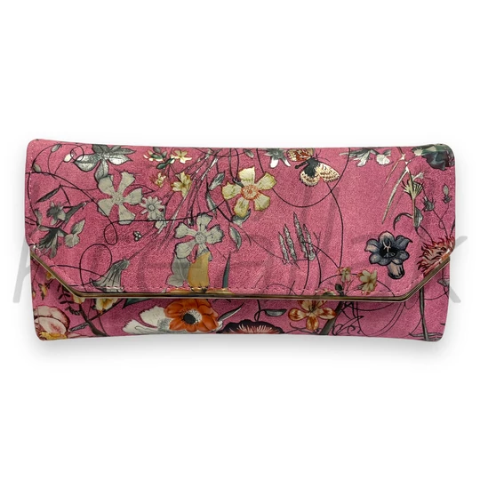 Brifkó - Pink virágmintás pénztárca