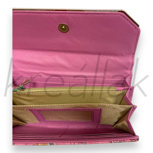 Pink virágmintás pénztárca