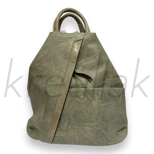 Hátitáska - Sötétszürke kereszt zipzáras hátitáska