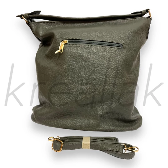 Sötétszürke műbőr válltáska