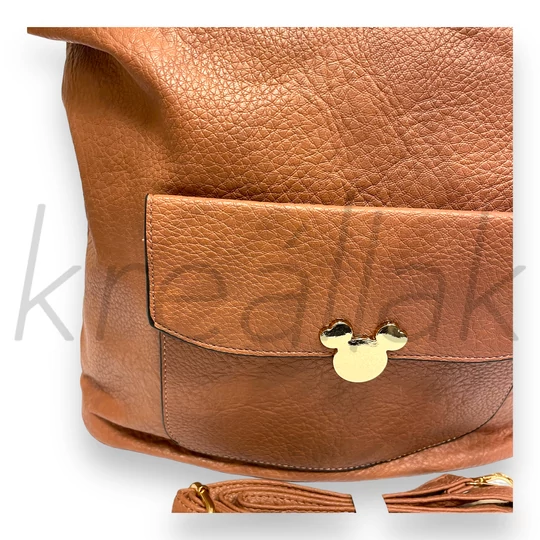 Barna Mickey patentos táska