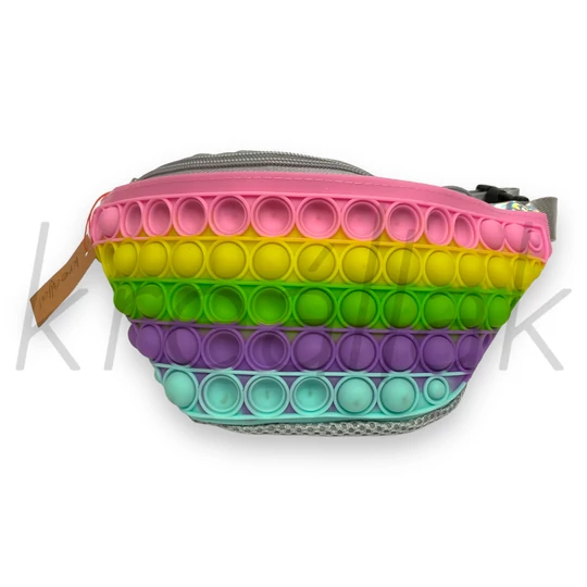 Ezüst szilikonos övtáska